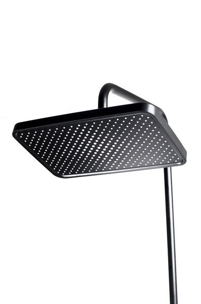 Душевая система SANTREK AQUA-1280 PRESTIGE (SAP-1280)  шар. d-28 с верхним душем, смесителем, гигиен лейкой (черный)