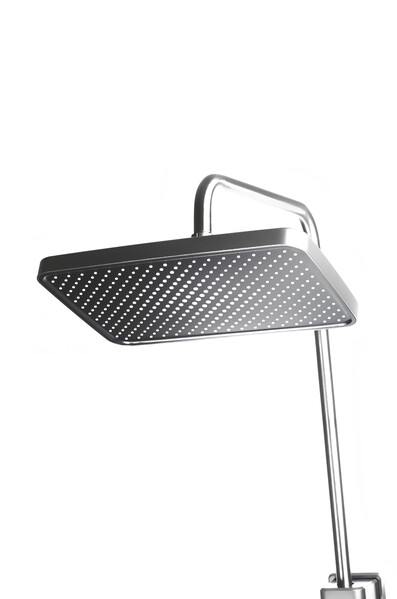 Душевая система SANTREK AQUA-1285 PRESTIGE (SAP-1285)  шар. d-28 с верхним душем, смесителем, гигиен лейкой (оруж сталь)