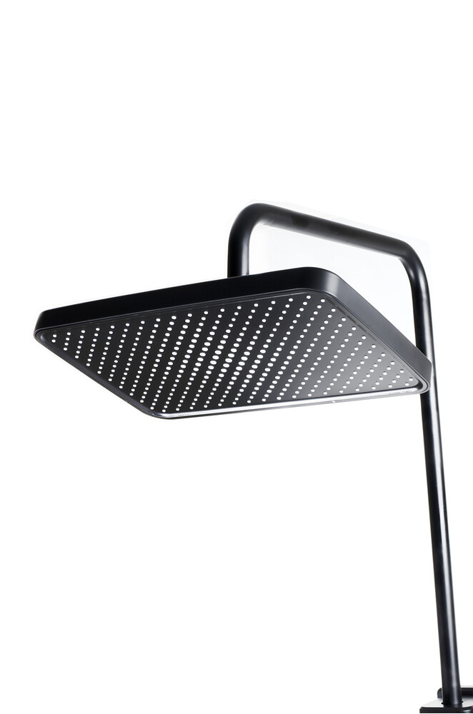 Душевая система SANTREK AQUA-1290 PRESTIGE (SAP-1290)  шар. d-28 с верхним душем, смесителем, гигиен лейкой (черный)