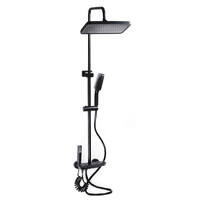 Душевая система SANTREK AQUA-1290 PRESTIGE (SAP-1290)  шар. d-28 с верхним душем, смесителем, гигиен лейкой (черный)