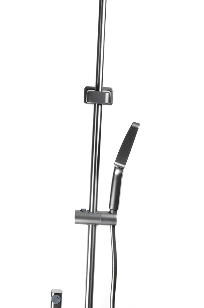 Душевая система SANTREK AQUA-1295 PRESTIGE (SAP-1295)  шар. d-28 с верхним душем, смесителем, гигиен лейкой (оруж сталь)