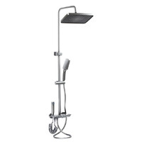 Душевая система SANTREK AQUA-1295 PRESTIGE (SAP-1295)  шар. d-28 с верхним душем, смесителем, гигиен лейкой (оруж сталь)