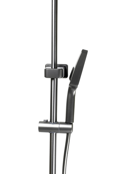 Душевая система SANTREK AQUA-1305 PRESTIGE (SAP-1305)  шар. d-28 с верхним душем, смесителем, гигиен лейкой (оруж сталь)