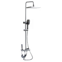 Душевая система SANTREK AQUA-1305 PRESTIGE (SAP-1305)  шар. d-28 с верхним душем, смесителем, гигиен лейкой (оруж сталь)