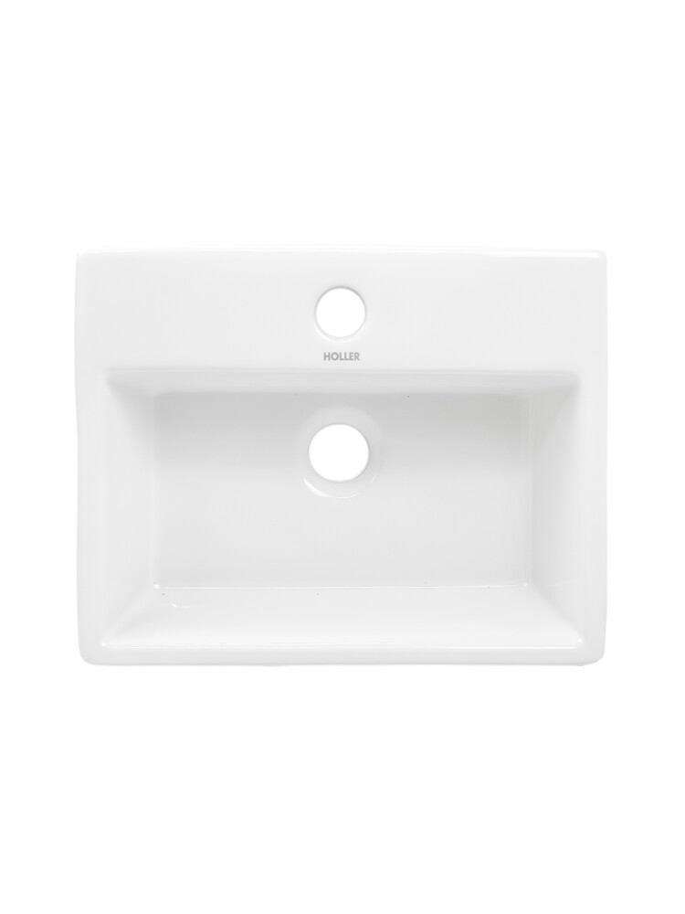Раковина подвесная HOLLER K-6150 (380*300*120мм), белая (+ крепеж)