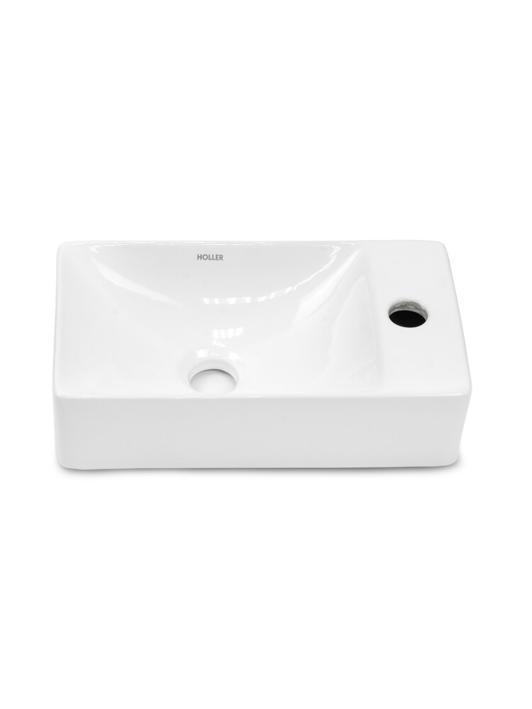 Раковина подвесная HOLLER K-6353 (380*220*100мм), белая (+ крепеж)