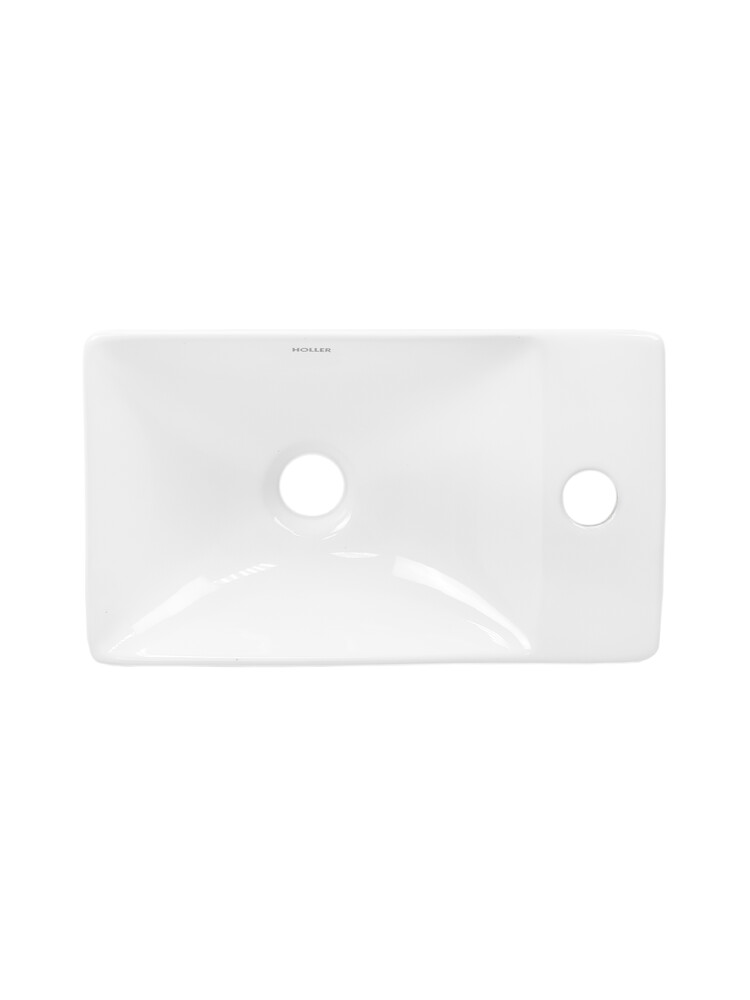 Раковина подвесная HOLLER K-6353 (380*220*100мм), белая (+ крепеж)