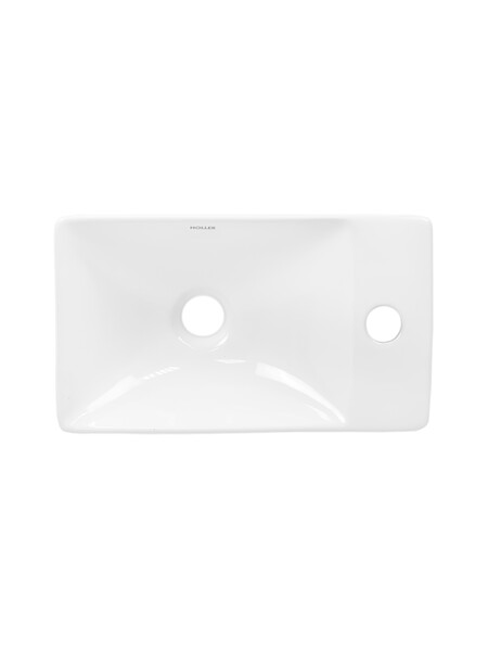 Раковина подвесная HOLLER K-6353 (380*220*100мм), белая (+ крепеж)