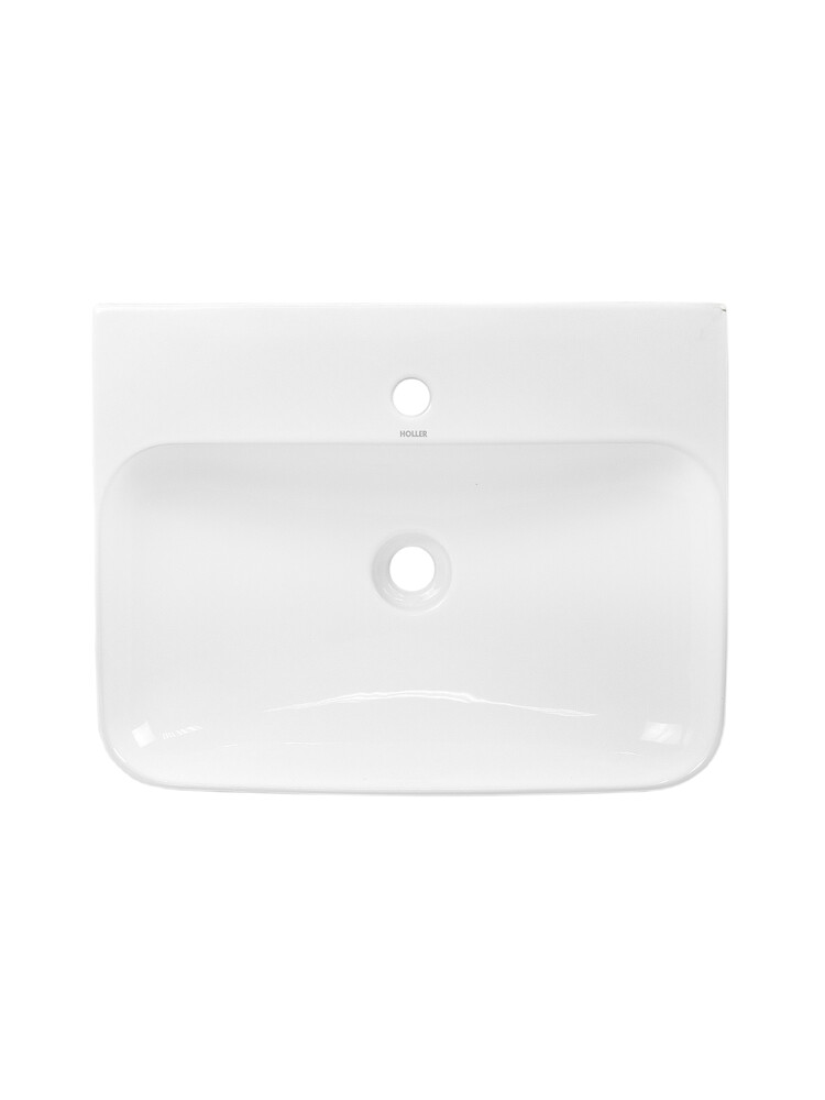 Раковина подвесная HOLLER K-6289 (605*470*135мм), белая (+ крепеж)