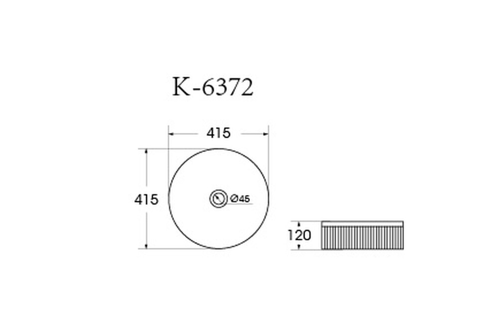 Раковина накладная HOLLER K-6372 (415*415*120мм), белая