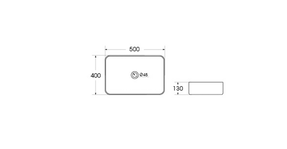 Раковина накладная HOLLER K-M6509B (500*400*130мм), черный матовый