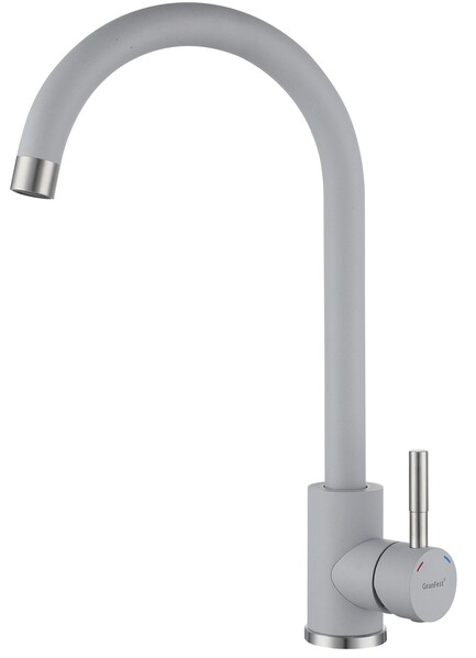 Смеситель Кухня QUARZ GRANFEST  Z-5410 d=35 U-обр. (серый)