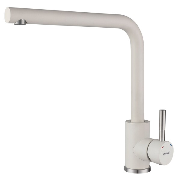 Смеситель Кухня QUARZ GRANFEST  Z-5411 d=35 Г-обр. (белый)