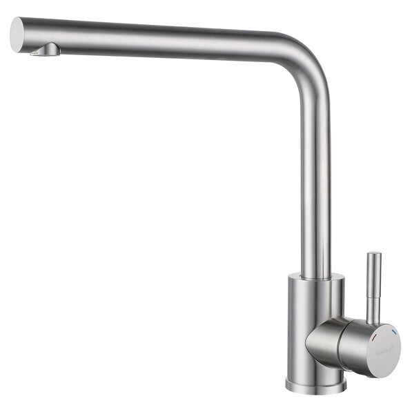 Смеситель Кухня QUARZ GRANFEST  Z-5411 d=35 Г-обр. (нержавейка)