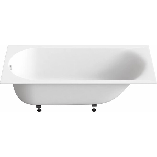 Ванна из литьевого мрамора BAS "АФИНА" 180х80 Белый (БЕЗ АВТОСЛИВА) ВА00027