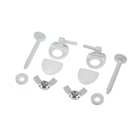 Комплект крепления крышки ОРИО серии КР к унитазу (крепление, декоративная накладка, винт, шайба, мет.гайка) белый МККР-2