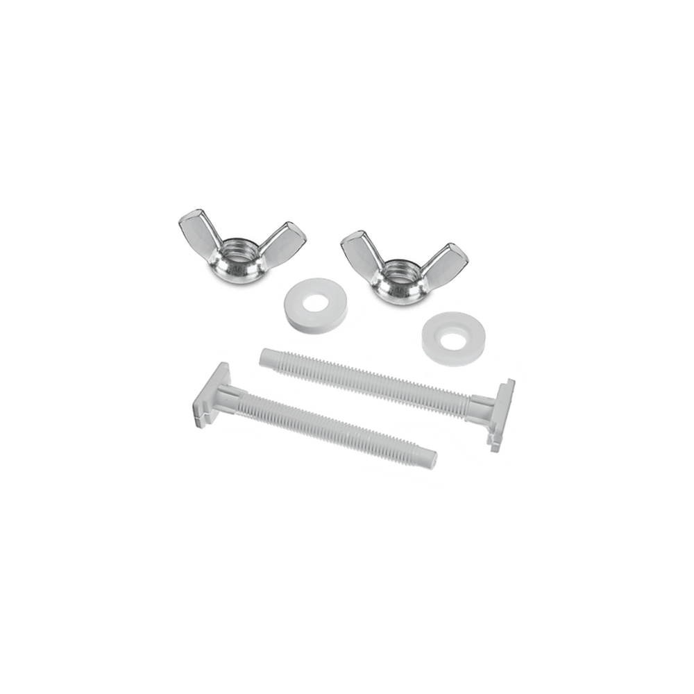 Крепеж крышки ОРИО К/КУ к унитазу (винт, шайба, мет.гайка), 2 шт. (белый) МК-1