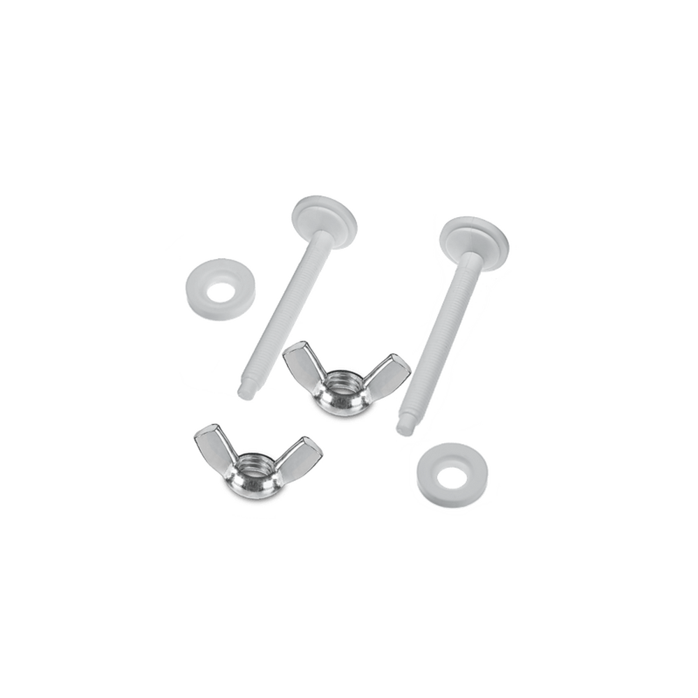 Крепеж крышки ОРИО КР к унитазу (винт, шайба, мет.гайка) , 2 шт. (белый) МК-2