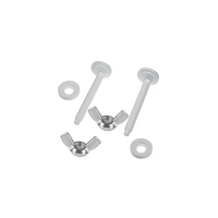 Крепеж крышки ОРИО КР к унитазу (винт, шайба, мет.гайка) , 2 шт. (белый) МК-2