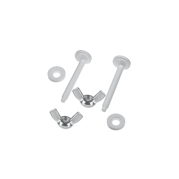 Крепеж крышки ОРИО КР к унитазу (винт, шайба, мет.гайка) , 2 шт. (белый) МК-2