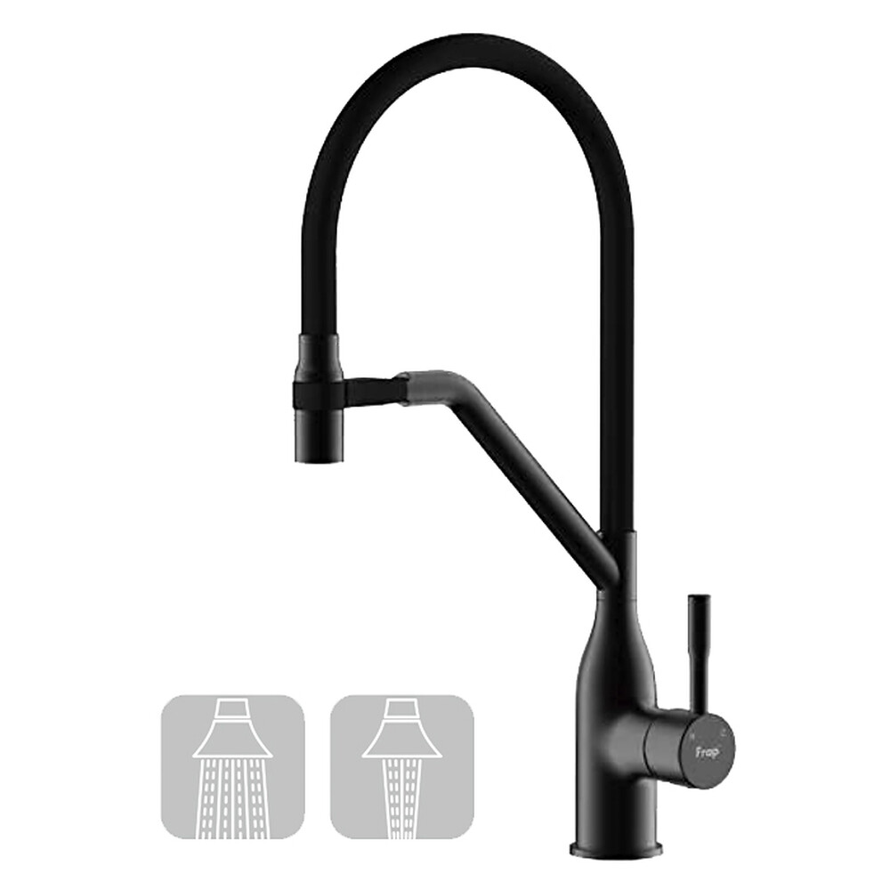 4497-6 Смеситель Кухня Frap d-35 на гайке (черный)