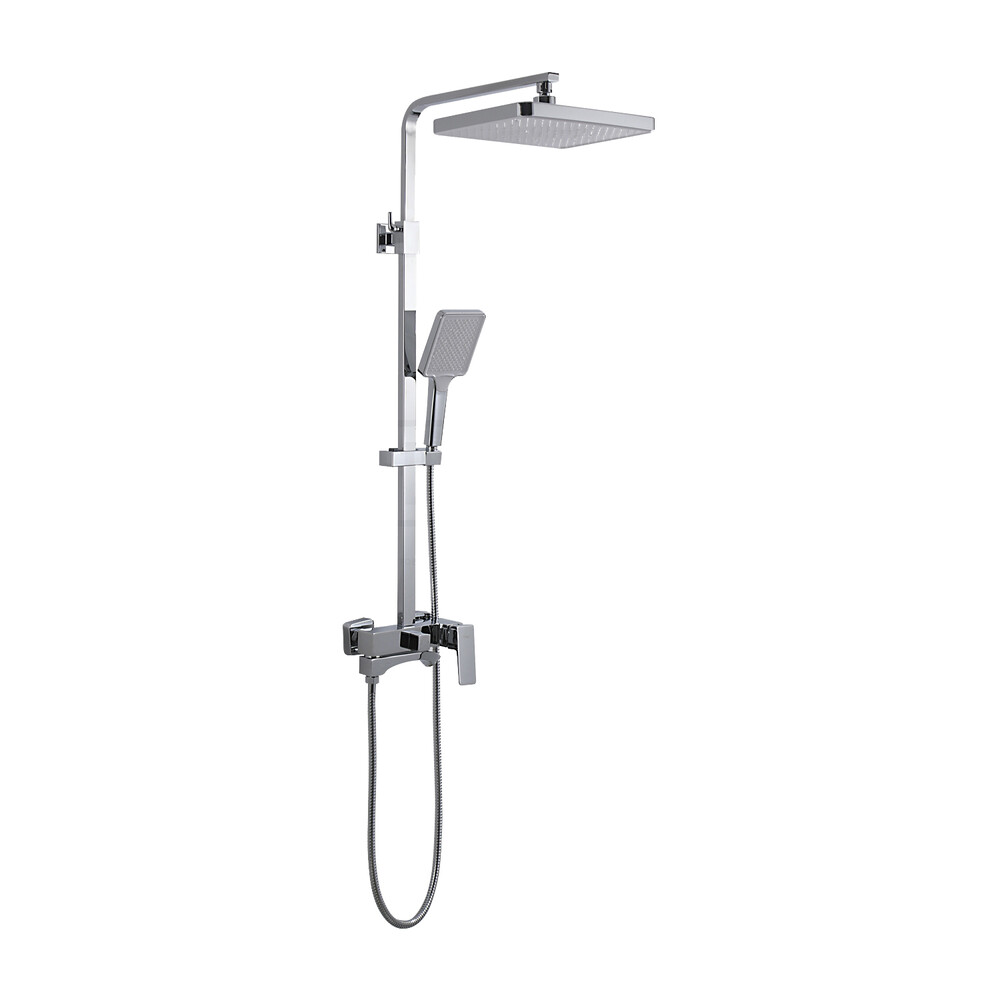  2476 Душевая система Frap со смесителем и тропическим душем (хром)