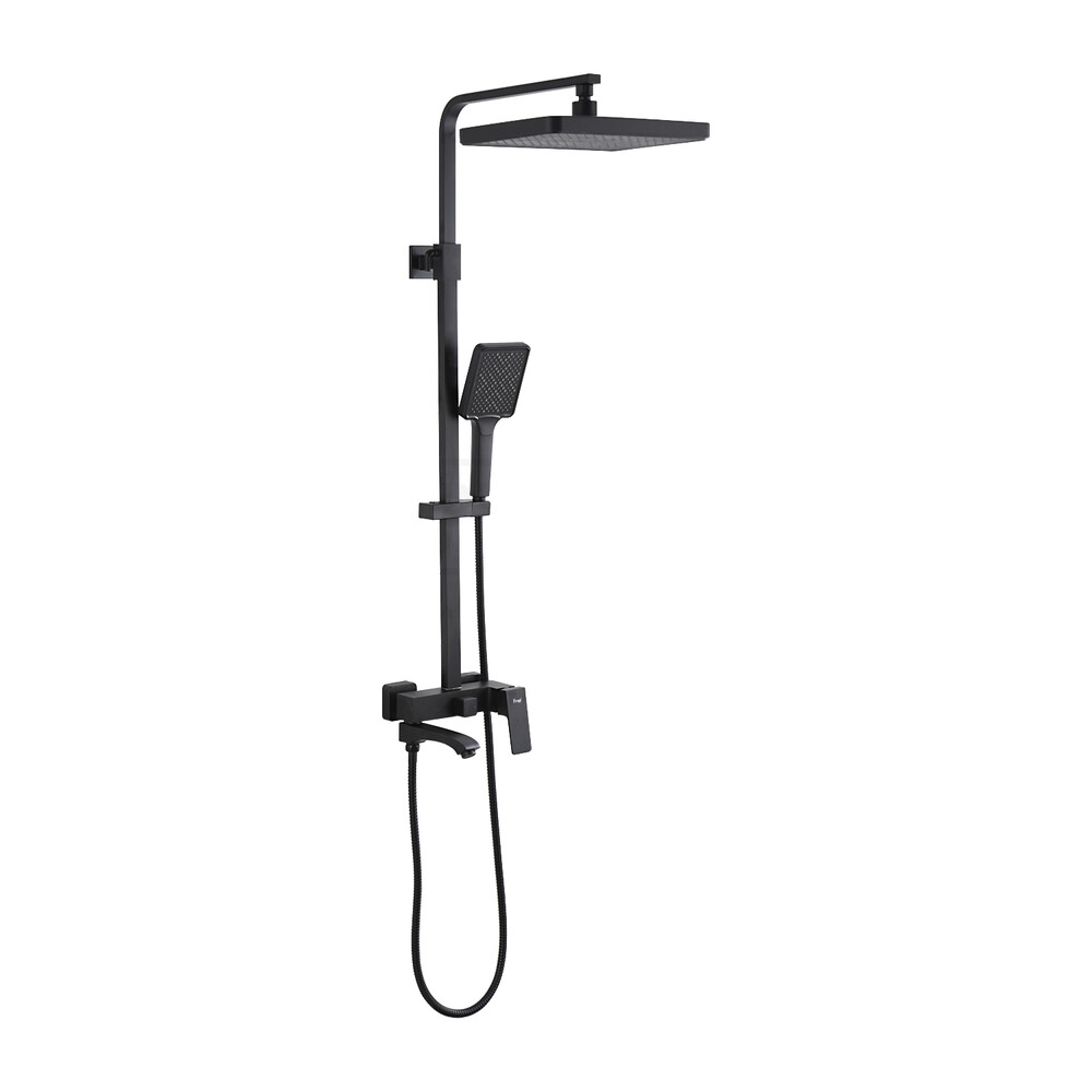  2476-6 Душевая система Frap со смесителем и тропическим душем (черный)