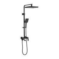  2476-6 Душевая система Frap со смесителем и тропическим душем (черный)