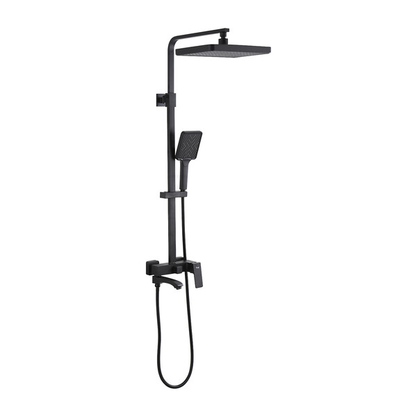  2476-6 Душевая система Frap со смесителем и тропическим душем (черный)