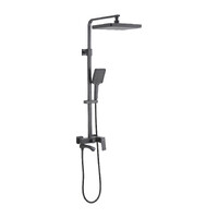  2476-9 Душевая система Frap со смесителем и тропическим душем (оруж.сталь)