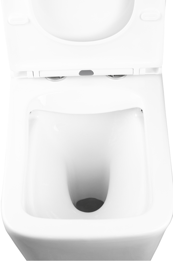 Унитаз-компакт безободковый HOLLER JET (640*365*830мм сиденье дюропласт с микролифтом, арматура 2-х режимная)  (2 места) белый