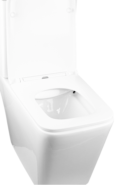 Унитаз-компакт безободковый HOLLER JET (640*365*830мм сиденье дюропласт с микролифтом, арматура 2-х режимная)  (2 места) белый