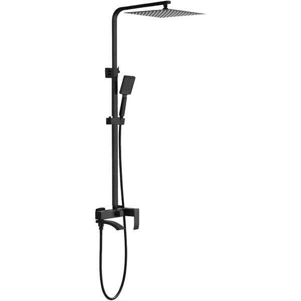  24803-16 Душевая система Frap d-35 с верхним душем (черный)