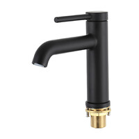 G1006-6 Смеситель Тюльпан GAPPO шар. d-35 на гайке (черный)