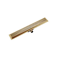 G86007-33 Трап-лоток GAPPO нерж 70*600мм (горизонтальный выпуск,ф40) (золотой)  сухой затвор и гидрозатвор