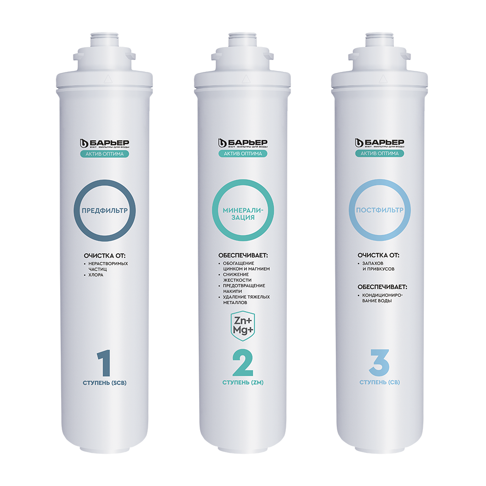 Комплект картриджей Барьер ЭКСПЕРТ АКТИВ Оптима Сила Иммунитета (быстросъемный) Р293Р42