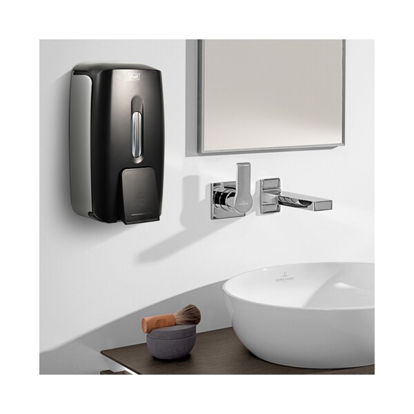 Дозатор для жидкого мыла настенный Puff8120BL  0,8л, пластик., ЧЕРНЫЙ  