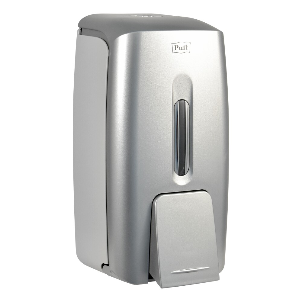 Дозатор для жидкого мыла настенный Puff8120S  0,8л, пластик., ХРОМ 