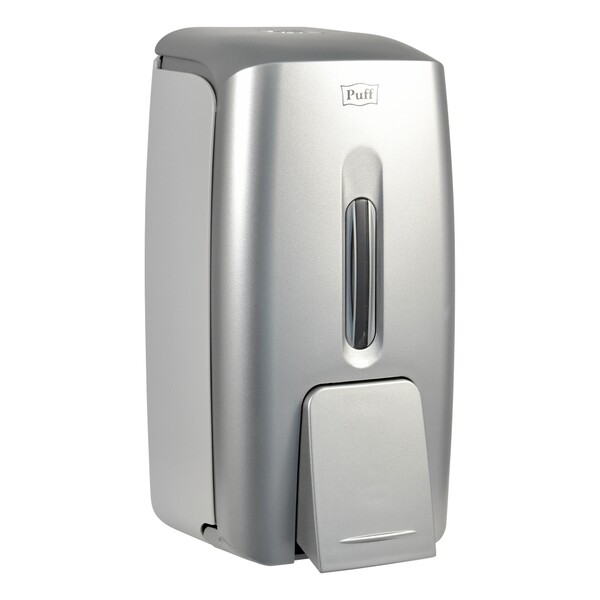 Дозатор для жидкого мыла настенный Puff8120S  0,8л, пластик., ХРОМ 