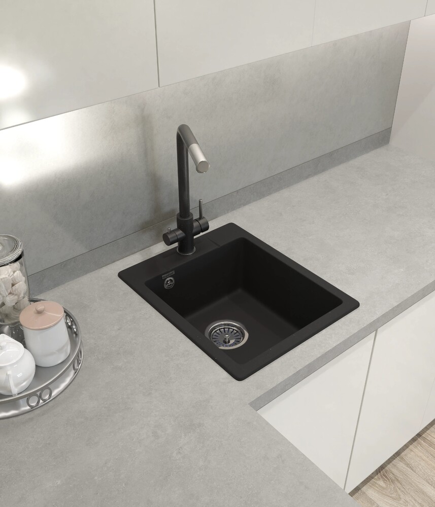 Мойка для кухни GranFest URBAN GF-URBAN 240 чаша 400*490мм (240 черный)