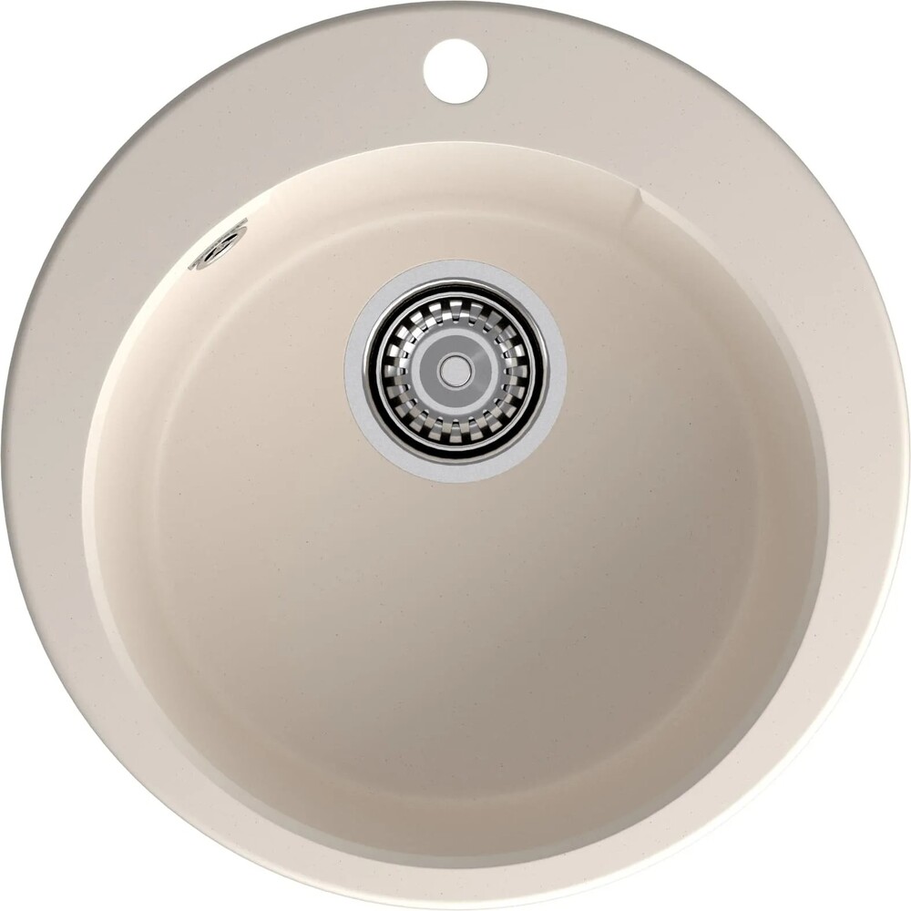 Мойка для кухни GranFest URBAN GF-URBAN 649 D =490мм, круглая (649 белый)