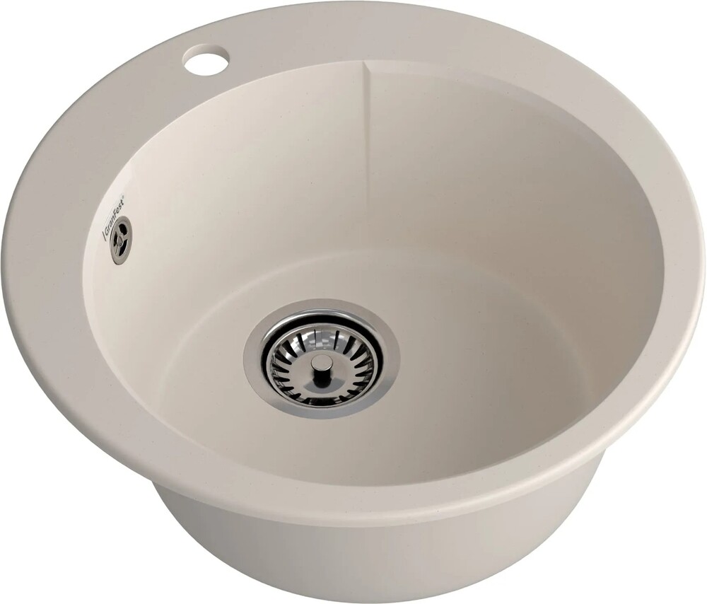 Мойка для кухни GranFest URBAN GF-URBAN 649 D =490мм, круглая (649 белый)