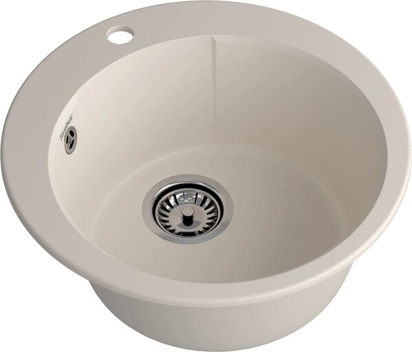 Мойка для кухни GranFest URBAN GF-URBAN 649 D =490мм, круглая (649 белый)