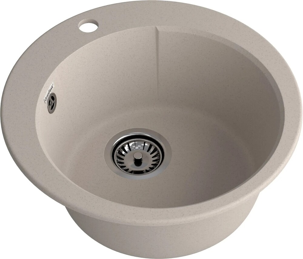 Мойка для кухни GranFest URBAN GF-URBAN 649 D =490мм, круглая (649 песочный)