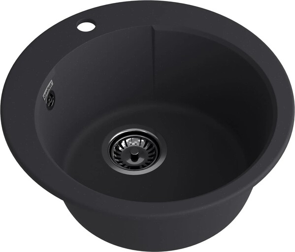 Мойка для кухни GranFest URBAN GF-URBAN 649 D =490мм, круглая (649 черный)