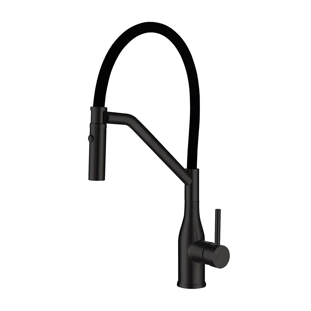 G4098-16  Cмеситель Кухня GAPPO d-35 c гибким изливом (черный)  