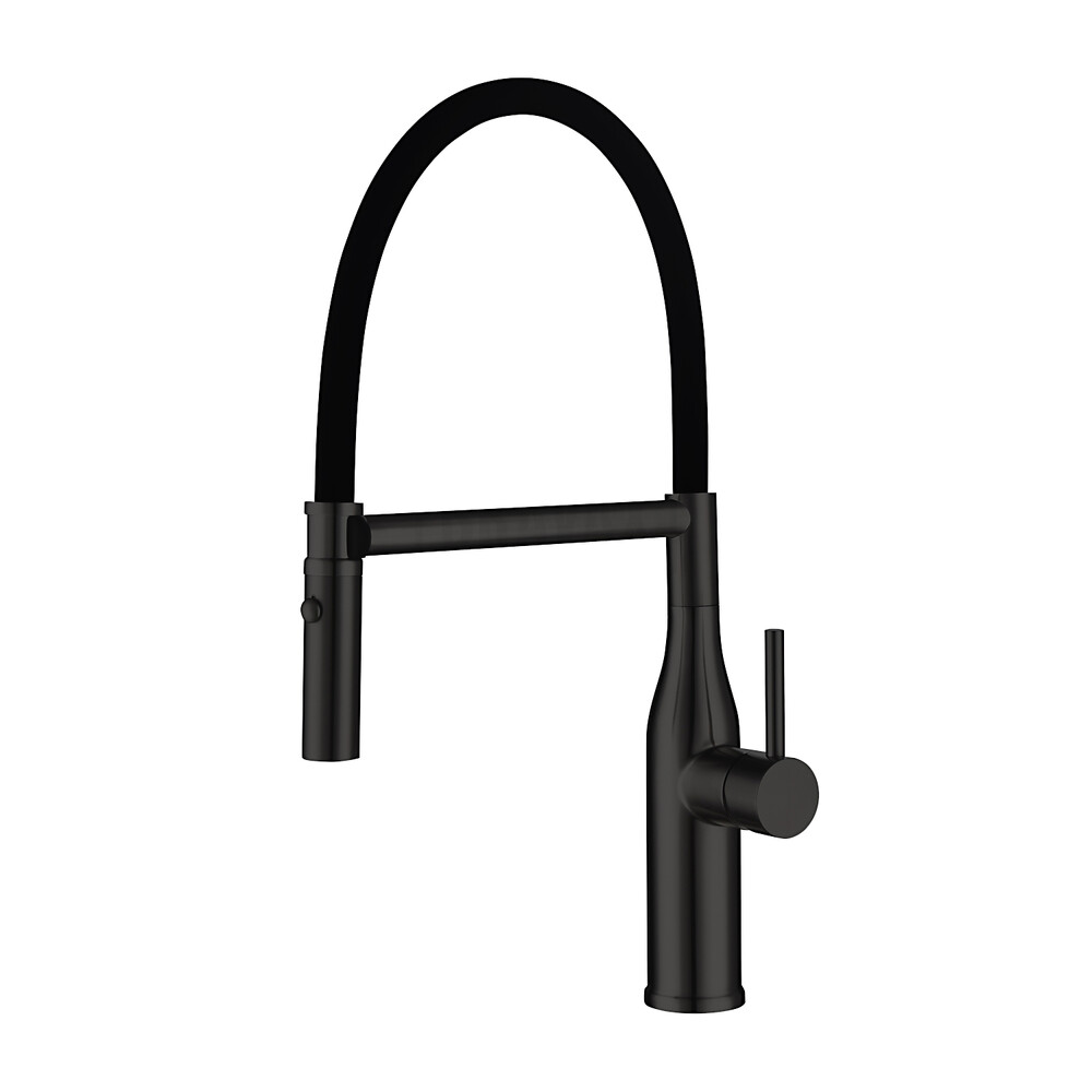 G4098-26  Cмеситель Кухня GAPPO d-35 c гибким изливом (черный)  