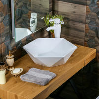 800-320342 Фигурный умывальник накладной MELANA 490х490х120