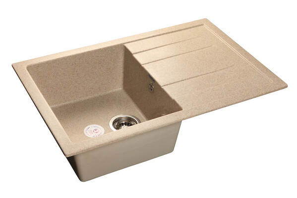 Мойка для кухни GranFest Композит QUADRO 780L чаша+крыло 770*495 мм (Q-780L песочный)