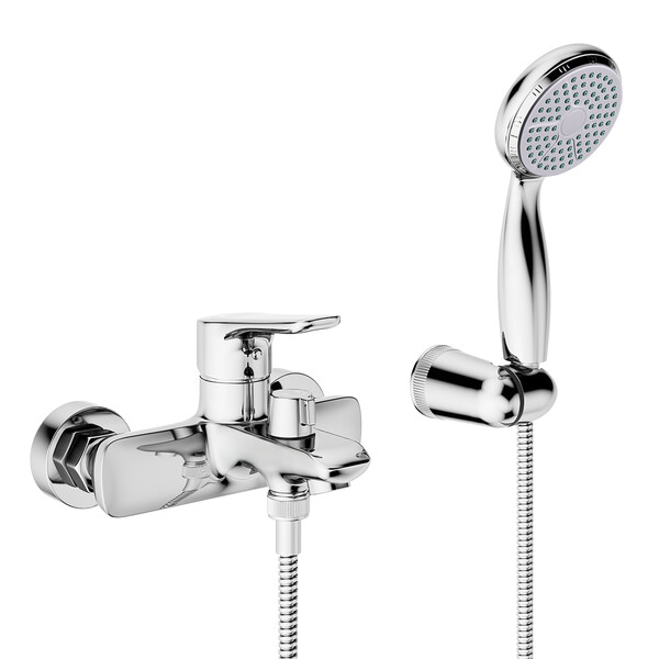 LM0812C Selena Смеситель для ванны, с коротким изливом, дивертор с кер.пласт,хром LEMARK